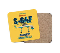 Thumbnail for Erickson S-64F Air Crane - Big pickup. No parking lot. design on yellow 1 piece coaster