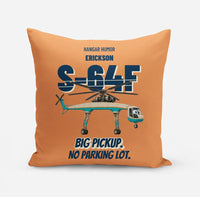 Thumbnail for Erickson S-64F Air Crane - Big pickup. No parking lot. design on orange pillow