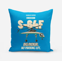 Thumbnail for Erickson S-64F Air Crane - Big pickup. No parking lot. design on turquoise pillow