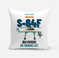 Thumbnail for Erickson S-64F Air Crane - Big pickup. No parking lot. design on white pillow