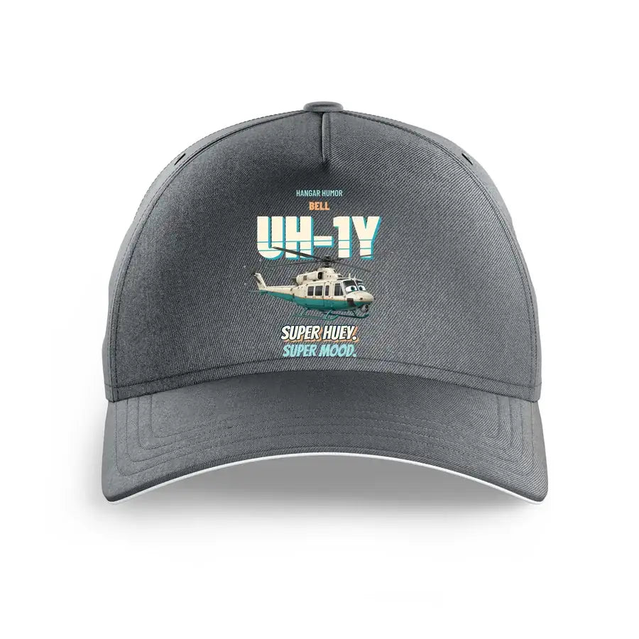 Bell UH-1Y Venom - Super huey. Super mood. design on gray printed hat