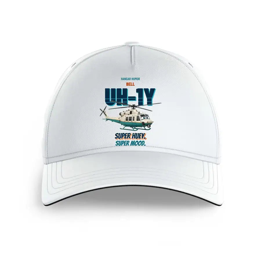 Bell UH-1Y Venom - Super huey. Super mood. design on white printed hat