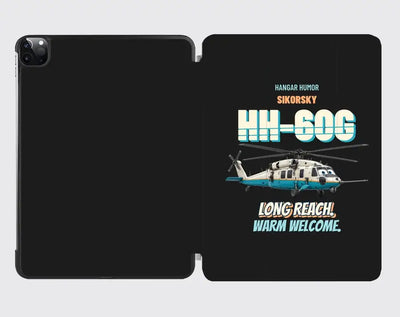 Sikorsky HH-60G Pave Hawk - Long reach. Warm welcome. design on black ipad tablet case