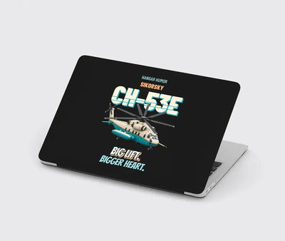 Sikorsky CH-53E Super Stallion - Big lift. Bigger heart. design on black MacBook case