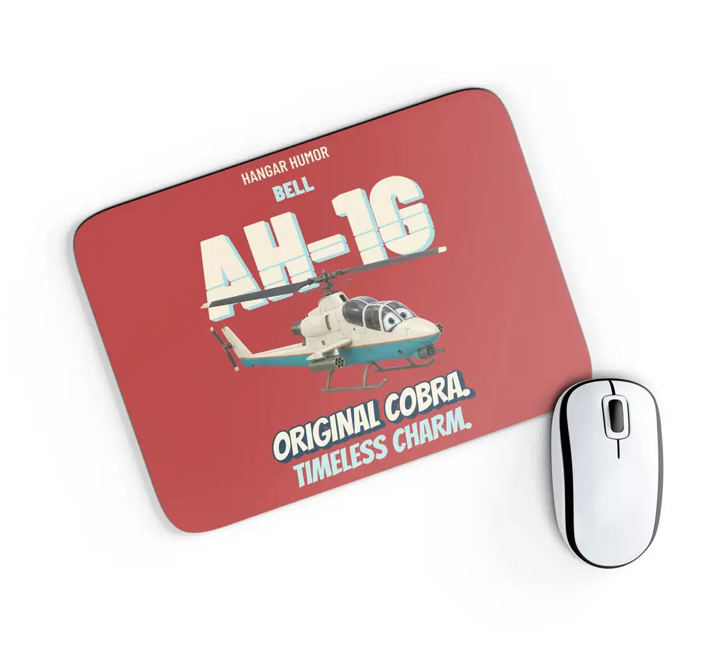 Bell AH-1G HueyCobra - Original cobra. Timeless charm. design on red rectangle mouse pad