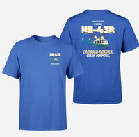 Thumbnail for Kaman HH-43B Huskie - Crossed rotors. Clear purpose. - Double-Side T-Shirt design on blue double side t shirt