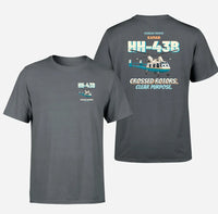 Thumbnail for Kaman HH-43B Huskie - Crossed rotors. Clear purpose. - Double-Side T-Shirt design on gray double side t shirt