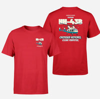 Thumbnail for Kaman HH-43B Huskie - Crossed rotors. Clear purpose. - Double-Side T-Shirt design on red double side t shirt