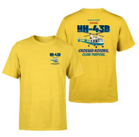 Thumbnail for Kaman HH-43B Huskie - Crossed rotors. Clear purpose. - Double-Side T-Shirt design on yellow double side t shirt