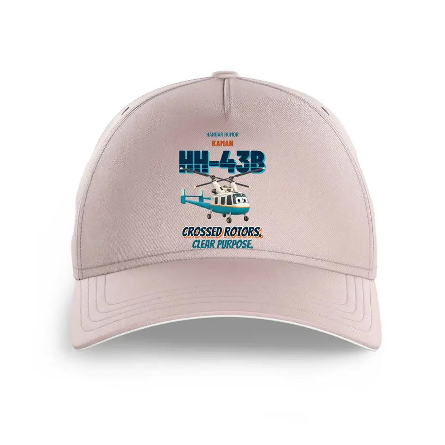 Kaman HH-43B Huskie - Crossed rotors. Clear purpose. design on pink printed hat