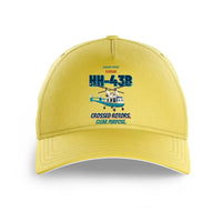 Thumbnail for Kaman HH-43B Huskie - Crossed rotors. Clear purpose. design on yellow printed hat