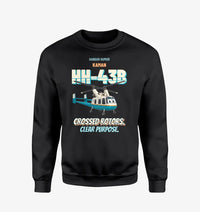 Thumbnail for Kaman HH-43B Huskie - Crossed rotors. Clear purpose. design on black sweatshirt
