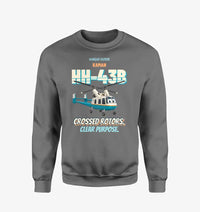 Thumbnail for Kaman HH-43B Huskie - Crossed rotors. Clear purpose. design on gray sweatshirt