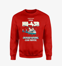 Thumbnail for Kaman HH-43B Huskie - Crossed rotors. Clear purpose. design on red sweatshirt