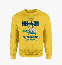 Thumbnail for Kaman HH-43B Huskie - Crossed rotors. Clear purpose. design on yellow sweatshirt
