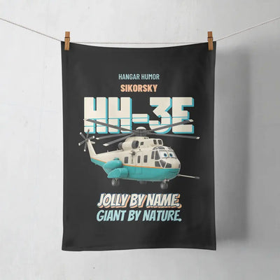 Sikorsky HH-3E Jolly Green Giant - Jolly by name. Giant by nature. design on black towel