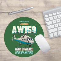 Thumbnail for Leonardo AW159 Wildcat - Wild by name. Cool by nature. design on green round mouse pad