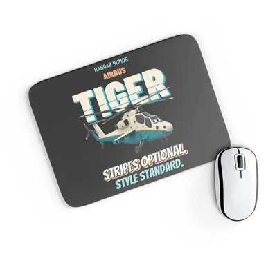Airbus TIGER HAP - Stripes optional. Style standard. design on black rectangle mouse pad