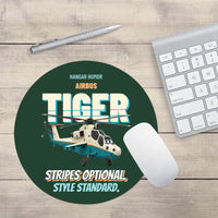 Thumbnail for Airbus TIGER HAP - Stripes optional. Style standard. design on dark green round mouse pad