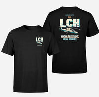 Thumbnail for HAL LCH Prachand - High altitude. High spirits. - Double-Side T-Shirt design on black double side t shirt