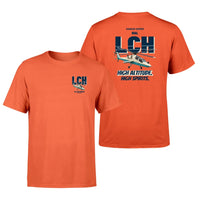 Thumbnail for HAL LCH Prachand - High altitude. High spirits. - Double-Side T-Shirt design on orange double side t shirt
