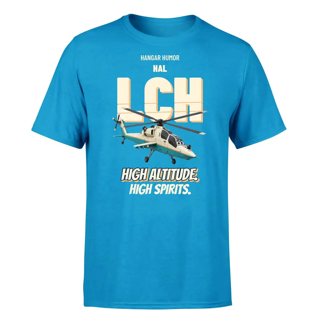 HAL LCH Prachand - High altitude. High spirits. - Premium T-Shirt design on turquoise premium t shirt
