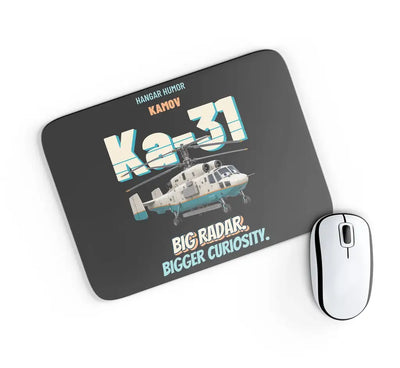 Kamov Ka-31 Helix AEW - Big radar. Bigger curiosity. design on black rectangle mouse pad
