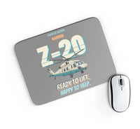 Thumbnail for Harbin Z-20 Military Utility - Ready to lift. Happy to help. design on gray rectangle mouse pad