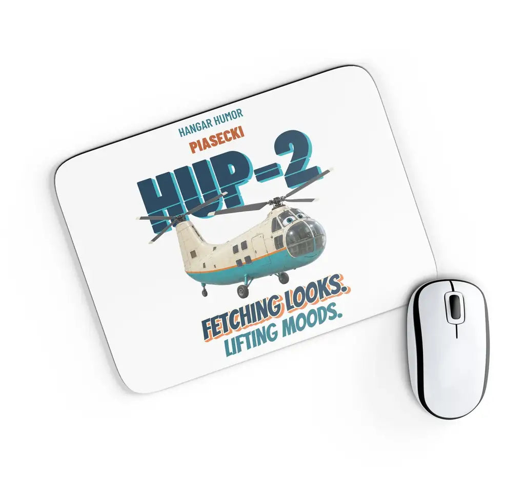 Piasecki HUP-2 Retriever - Fetching looks. Lifting moods. design on white rectangle mouse pad