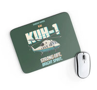 Thumbnail for KAI KUH-1 Surion - Strong lift. Bright spirit. design on dark green rectangle mouse pad