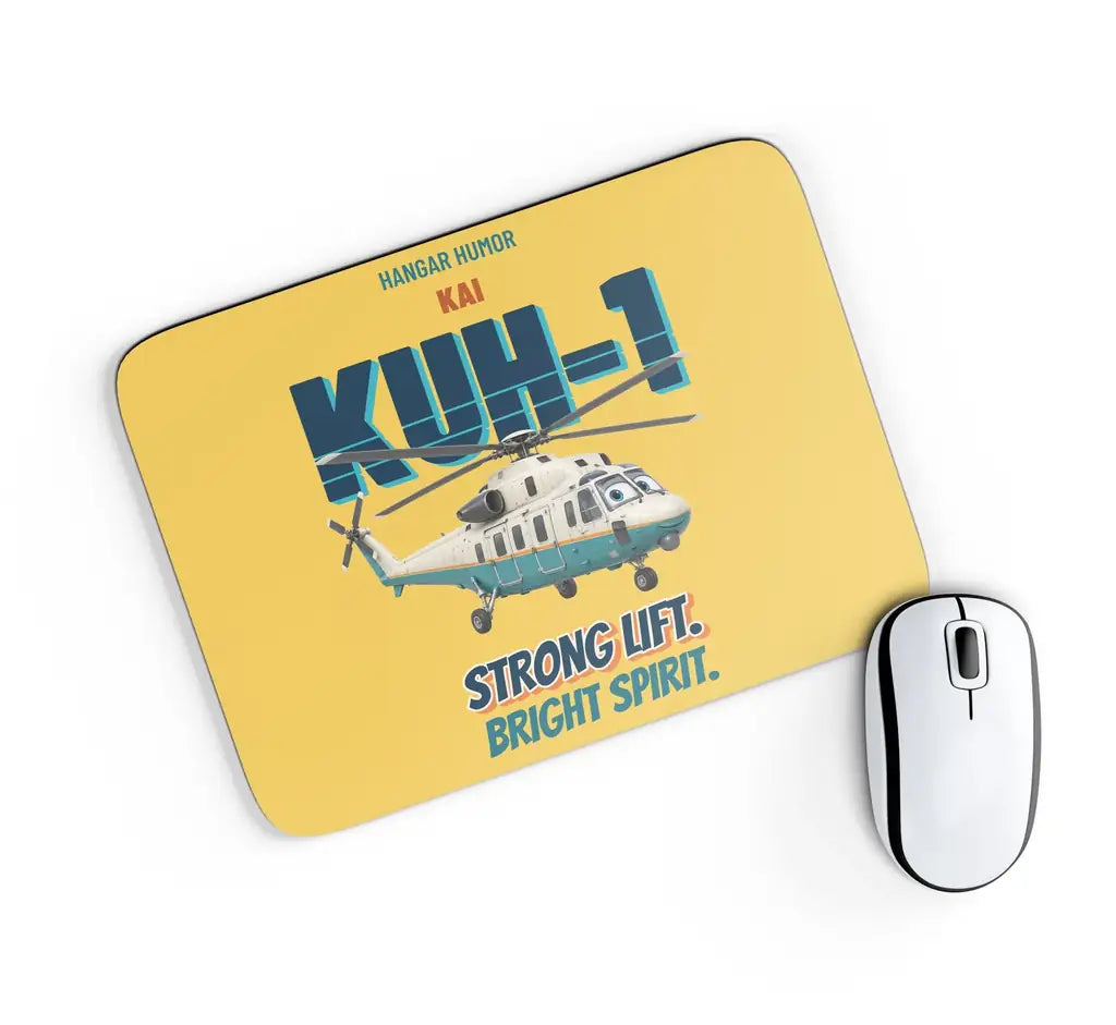 KAI KUH-1 Surion - Strong lift. Bright spirit. design on yellow rectangle mouse pad