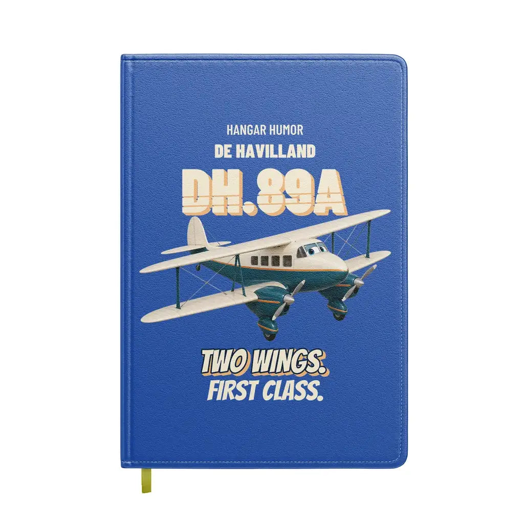 de Havilland DH.89A Dragon Rapide - Two wings. First class. design on blue notebook