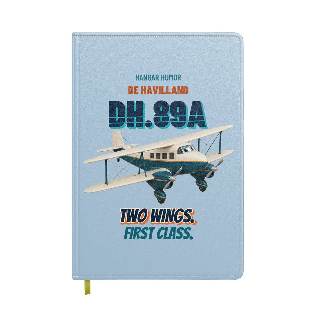 de Havilland DH.89A Dragon Rapide - Two wings. First class. design on light blue notebook