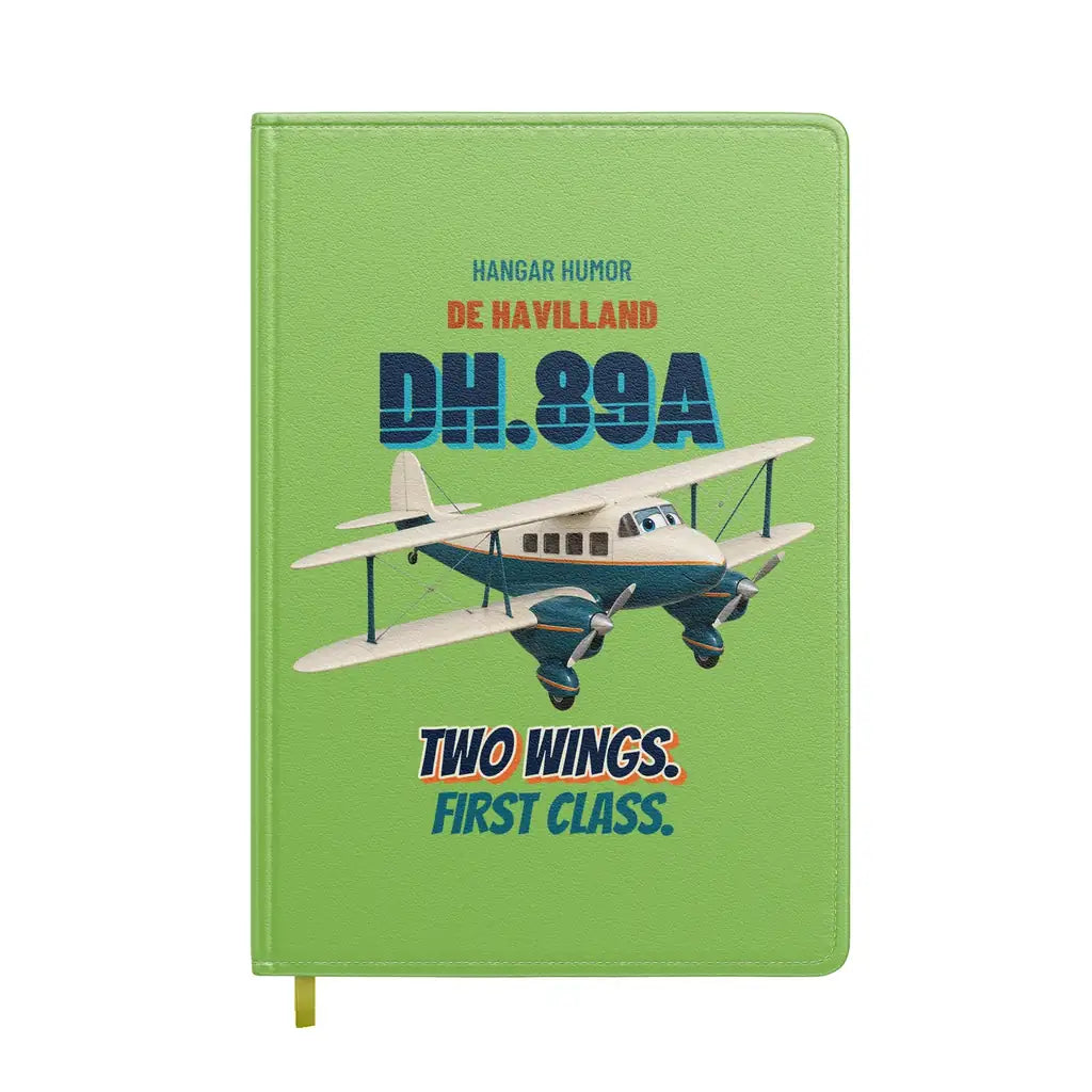 de Havilland DH.89A Dragon Rapide - Two wings. First class. design on light green notebook