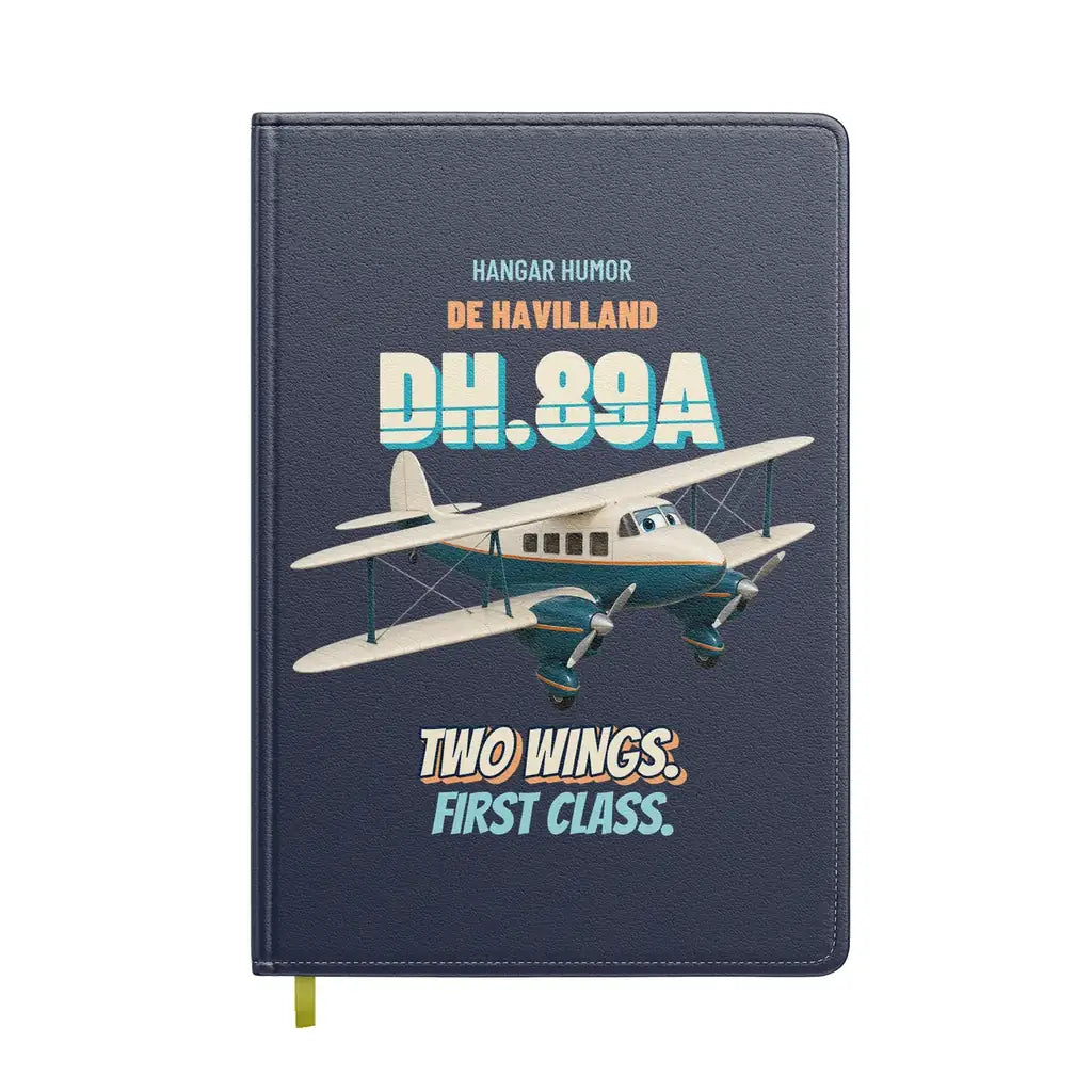 de Havilland DH.89A Dragon Rapide - Two wings. First class. design on navy blue notebook