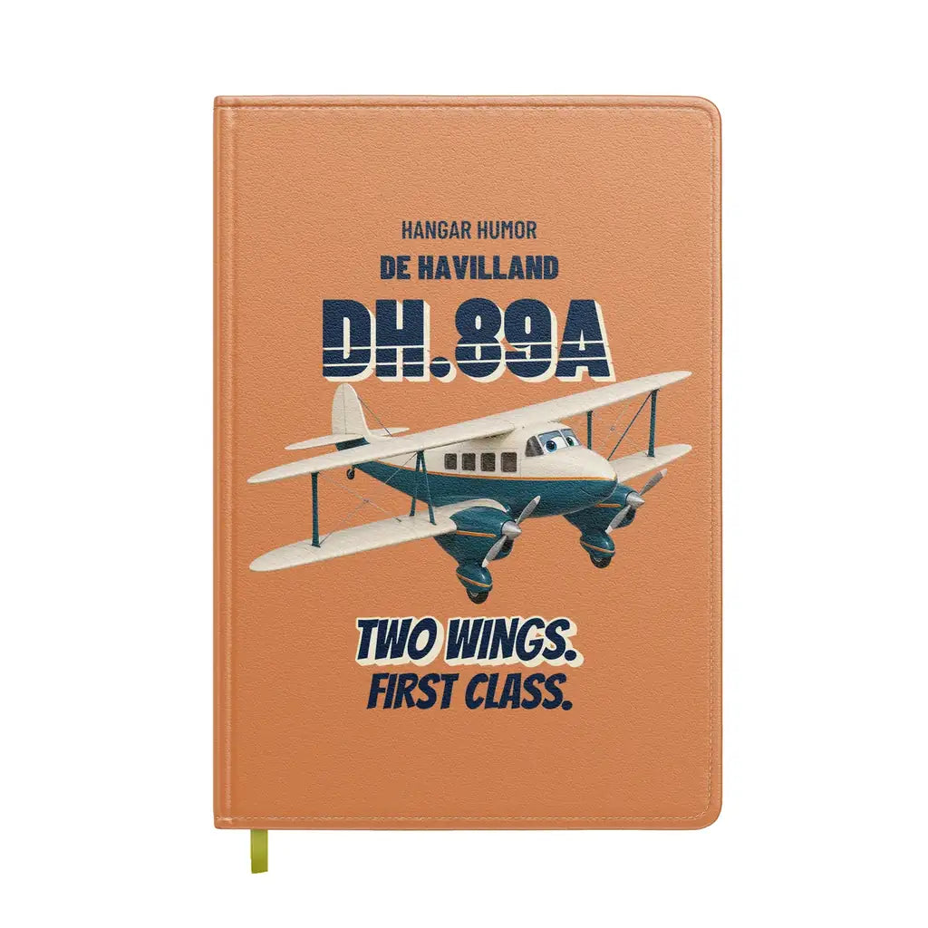 de Havilland DH.89A Dragon Rapide - Two wings. First class. design on orange notebook