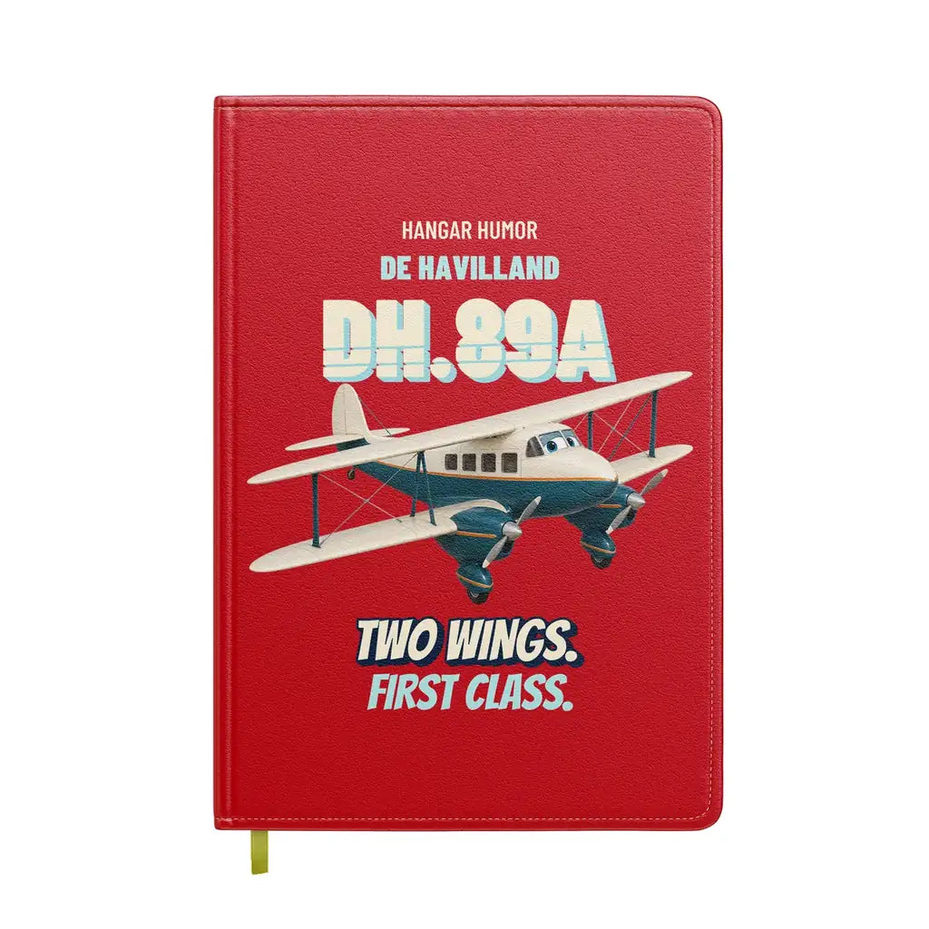 de Havilland DH.89A Dragon Rapide - Two wings. First class. design on red notebook
