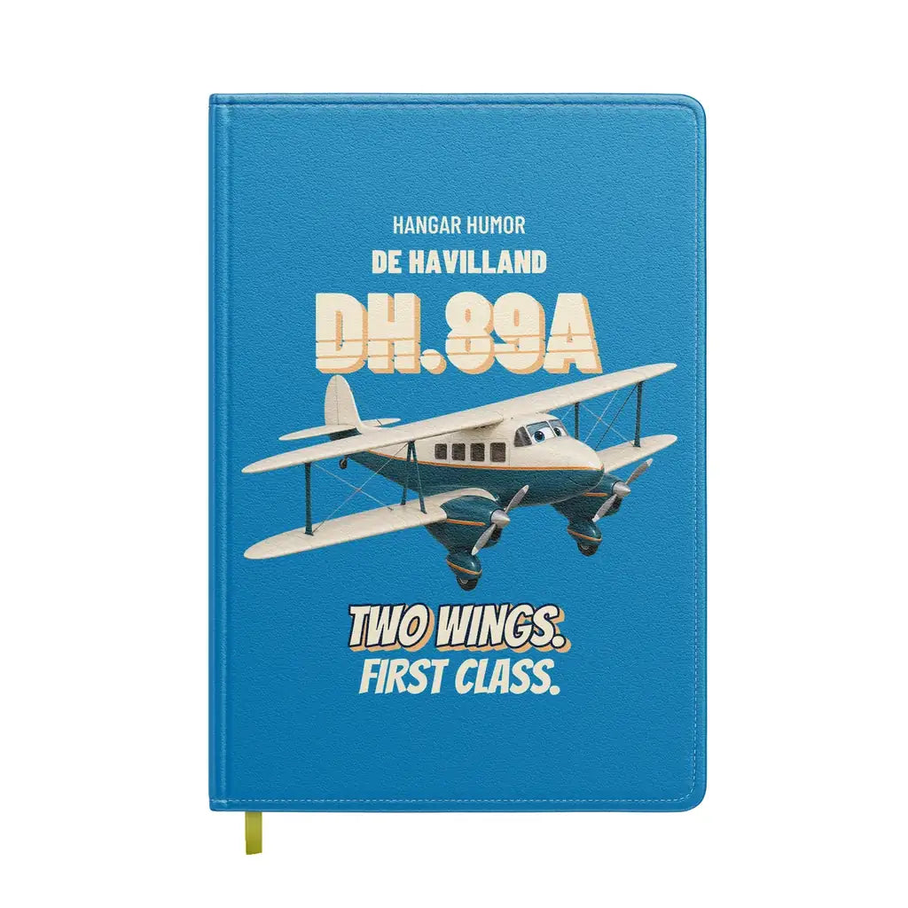 de Havilland DH.89A Dragon Rapide - Two wings. First class. design on turquoise notebook