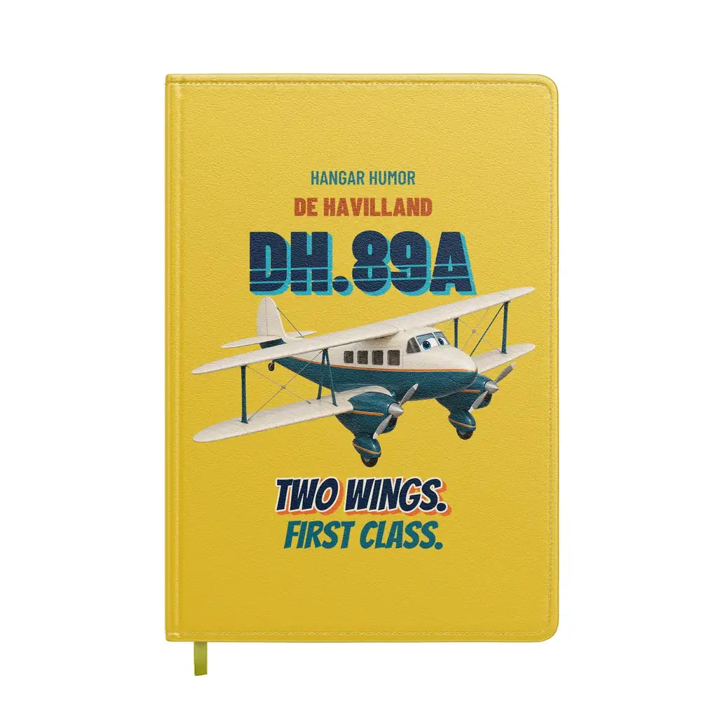de Havilland DH.89A Dragon Rapide - Two wings. First class. design on yellow notebook