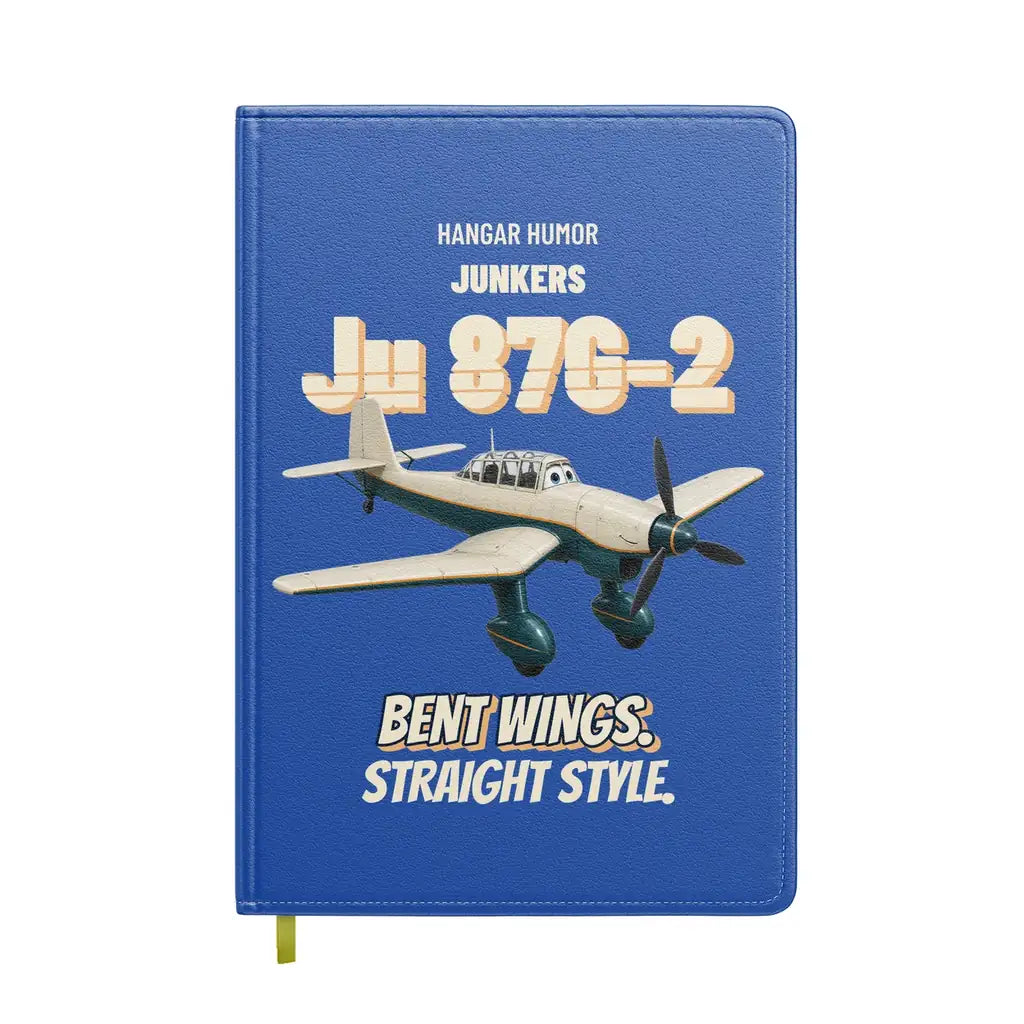 Junkers Ju 87G-2 Stuka - Bent wings. Straight style. design on blue notebook