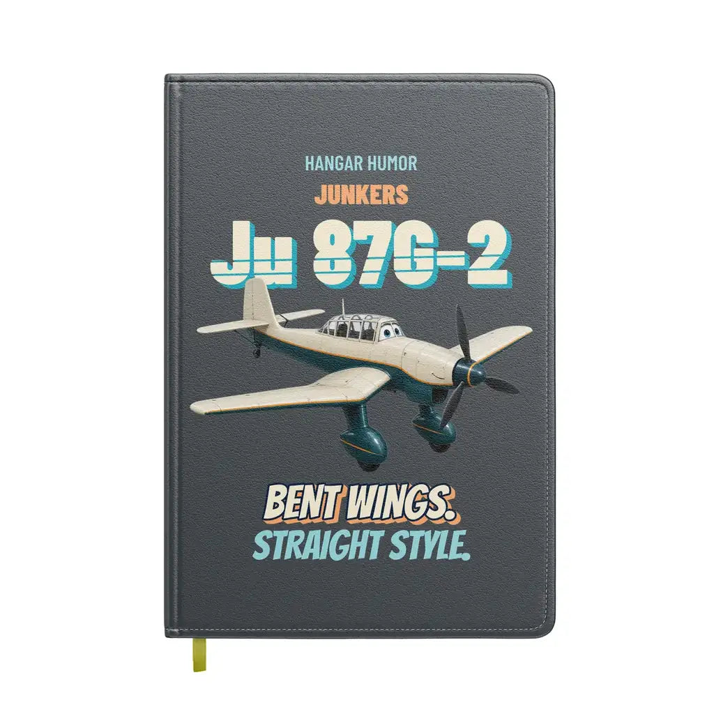 Junkers Ju 87G-2 Stuka - Bent wings. Straight style. design on gray notebook