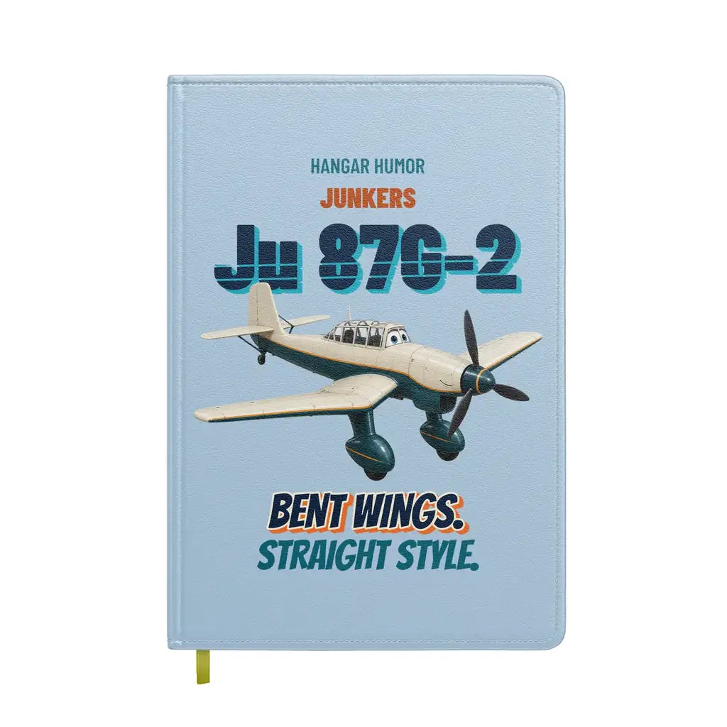 Junkers Ju 87G-2 Stuka - Bent wings. Straight style. design on light blue notebook