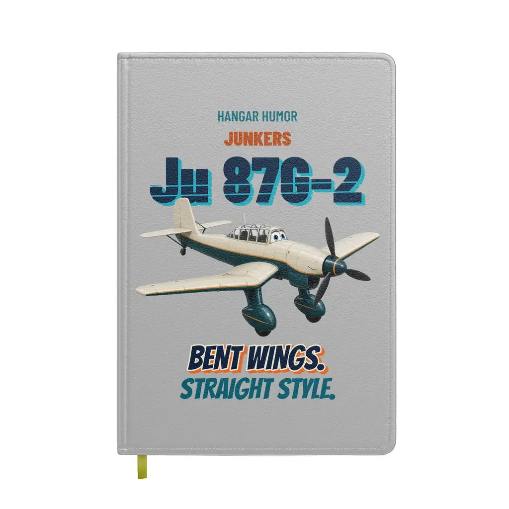 Junkers Ju 87G-2 Stuka - Bent wings. Straight style. design on light gray notebook