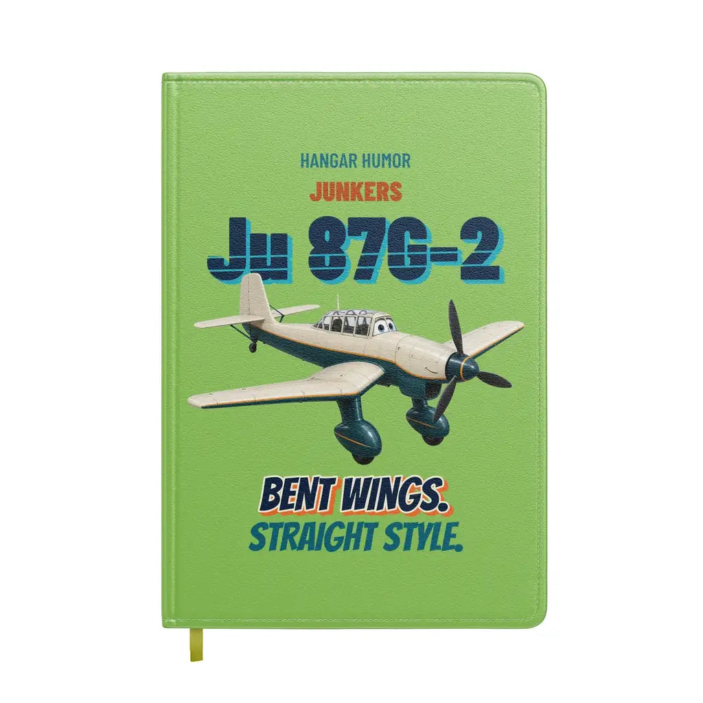 Junkers Ju 87G-2 Stuka - Bent wings. Straight style. design on light green notebook
