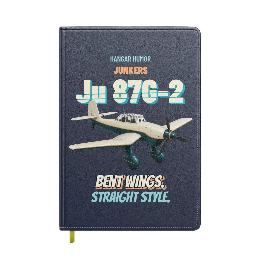 Junkers Ju 87G-2 Stuka - Bent wings. Straight style. design on navy blue notebook