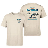 Thumbnail for Heinkel He 111H-6 - Glass nose. Clear character. - Double-Side T-Shirt design on beige double side t shirt