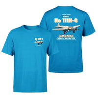 Thumbnail for Heinkel He 111H-6 - Glass nose. Clear character. - Double-Side T-Shirt design on turquoise double side t shirt