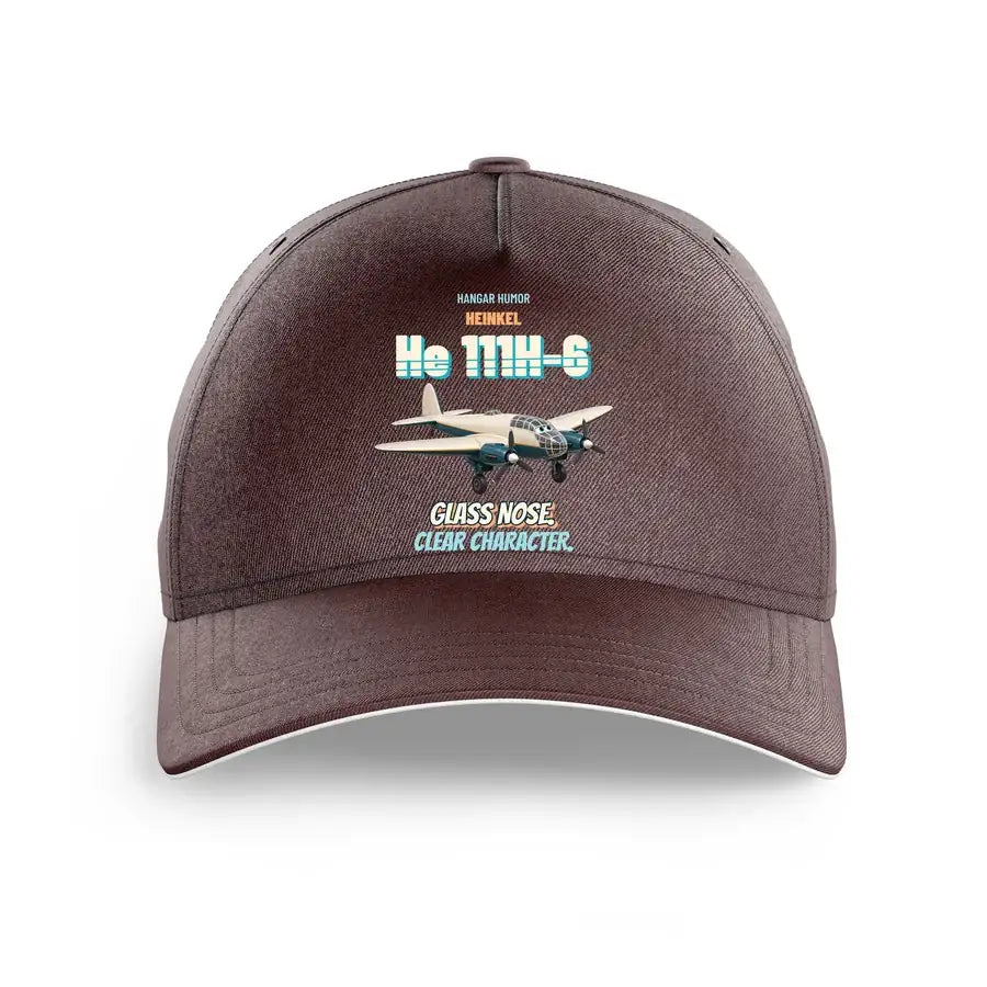 Heinkel He 111H-6 - Glass nose. Clear character. design on brown printed hat