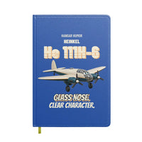 Thumbnail for Heinkel He 111H-6 - Glass nose. Clear character. design on blue notebook