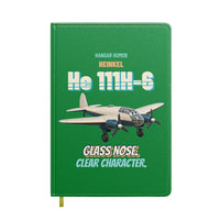Thumbnail for Heinkel He 111H-6 - Glass nose. Clear character. design on green notebook